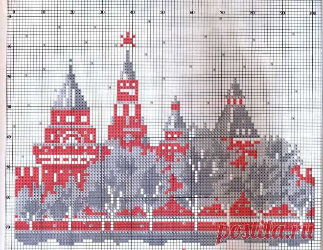 "ПОД БОЙ КУРАНТОВ" / Вышивка / Вышивка крестом