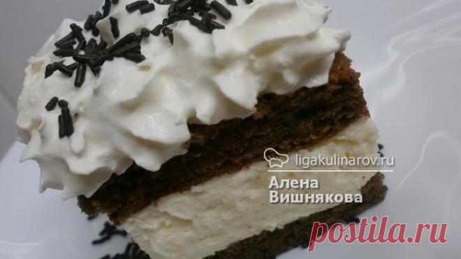 Пирожное Зебра, рецепт пошаговый от Лиги Кулинаров. Рецепт пирожного Зебра, рецепты Лиги Кулинаров.