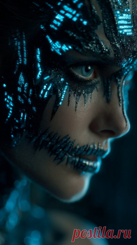 Женщина будущего в неоновом свете и сложной экипировке. Нейросеть Миджорни - Midjourney примеры промтов - Форум ИИ о нейросетях - Yes Ai