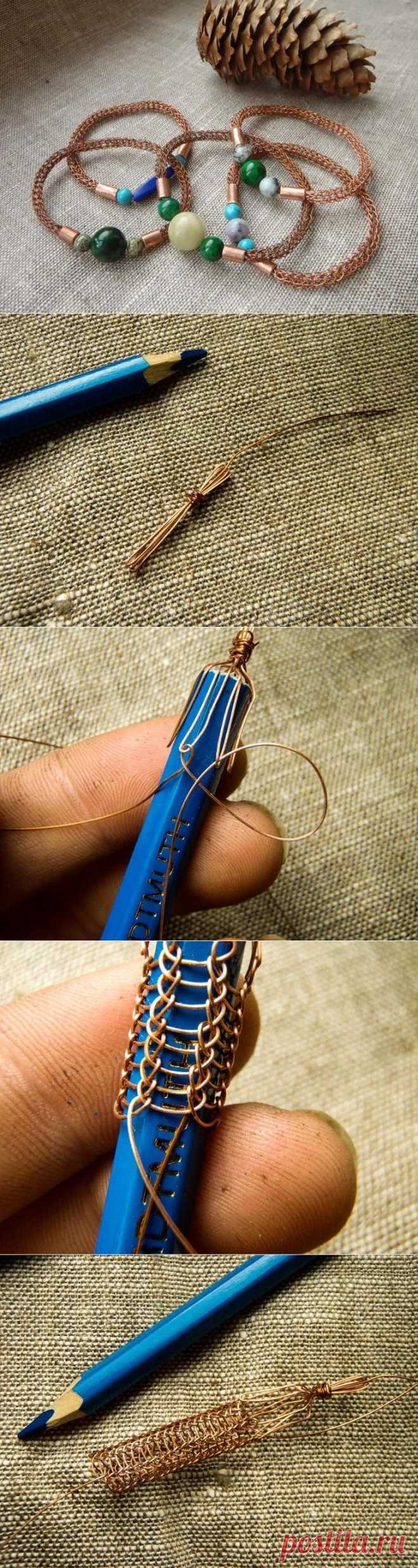 Плетение цепочки в технике viking knit