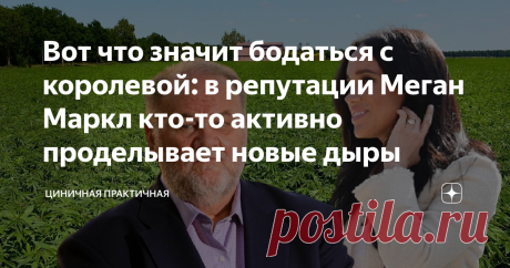 Вот что значит бодаться с королевой: в репутации Меган Маркл кто-то активно проделывает новые дыры Что из этого получится? Сдувшийся воздушный шар? Возможно, именно так чувствует себя Меган Маркл, которой приписывают плантации марихуаны рядом с домом. Не обвиняя герцогов Монтеситских напрямую, но употребляя их имена и слово «марихуана» очень близко в одной фразе... хм. Британская газета Daily Mirror опубликовала новость: «Рядом с поместьем герцогов в Монтесито обнаружена ф...