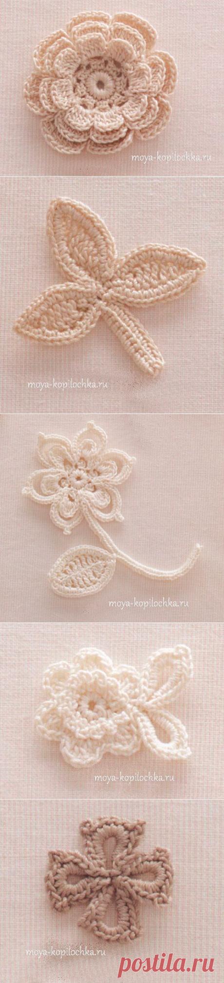 Коллекция мотивов для ирландского кружева из японского журнала Irish Crochet Lace - Вязание - Моя копилочка