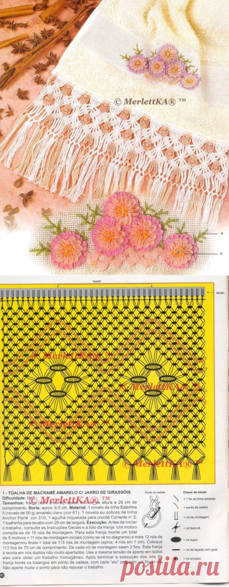 Especial 09 Macrame Sianinha 🍍 вышивка лентами и макраме (оплётка полотенцев) + курс для новичков