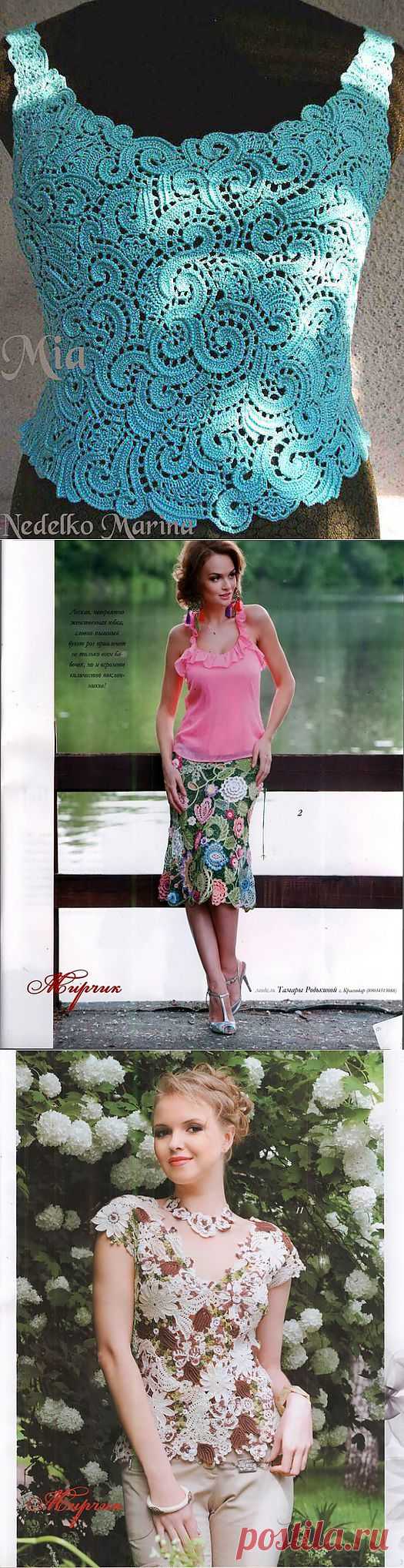 Модели ирландским кружевом. Подборка 54.