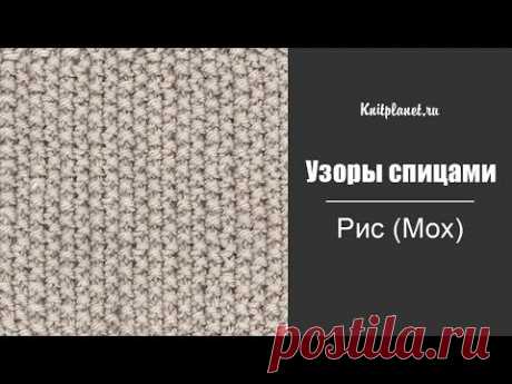 Узор спицами Рис (Мох)
