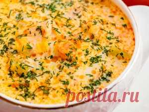 Пальчики оближешь! Сливочный суп с семгой &#8212; Вкусные рецепты