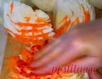 Маринованная капуста крупными кусками!