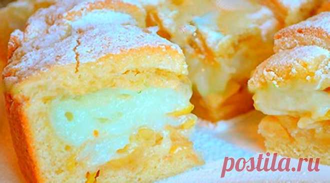Очень вкусный яблочный пирог с нежнейшим заварным кремом
