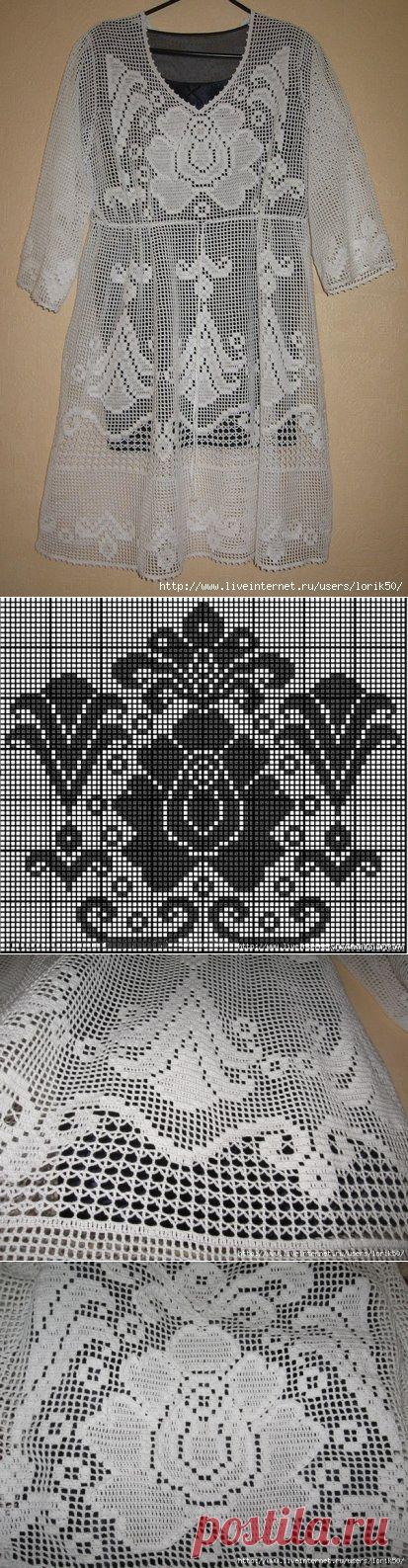 Шикарная белая туника - филе!