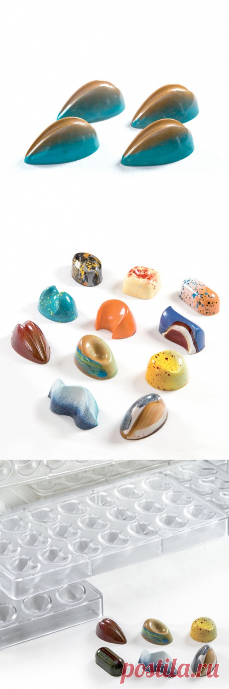 Molde de Policarbonato PC41 43x25h17mm (21 piezas) Bonbons, Pavoni