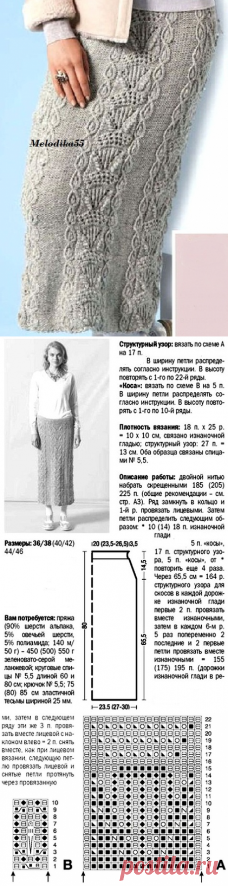 Спицы. Юбка