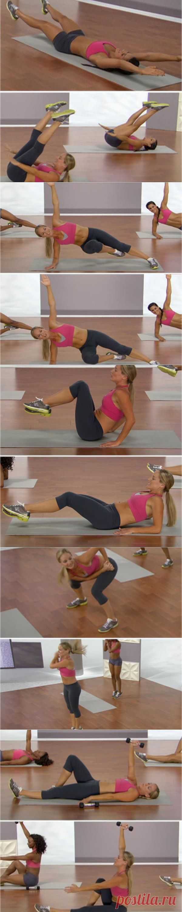 Лучшие упражнения для плоского живота .