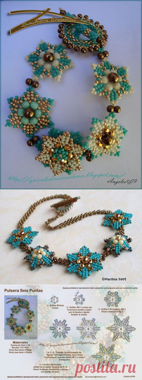 pattern for bracelet Seis Puntas | Beads Magic
