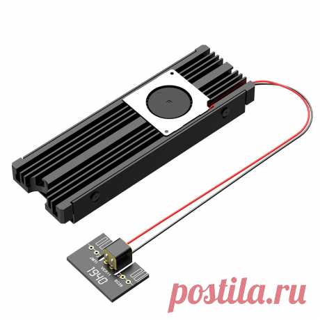 Rocketek m.2 solid state drive fan hearsink heat radiator cooling silicone therma pads cooler for m.2 nvme sata 2280 pcie ssd Sale - Banggood.com