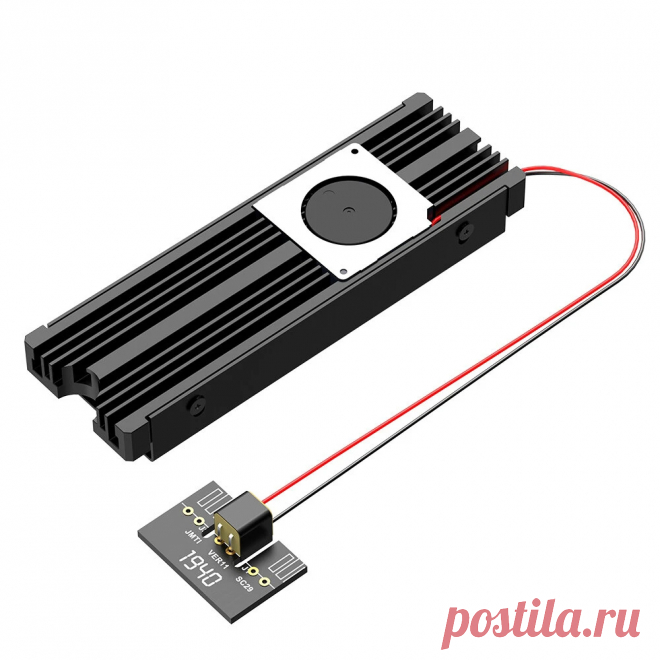 Rocketek m.2 solid state drive fan hearsink heat radiator cooling silicone therma pads cooler for m.2 nvme sata 2280 pcie ssd Sale - Banggood.com