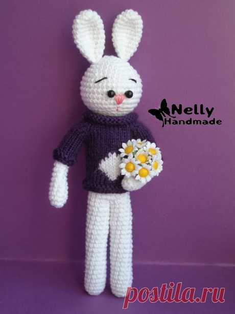 Nelly Handmade: Зайка-поздравляйка. Описание