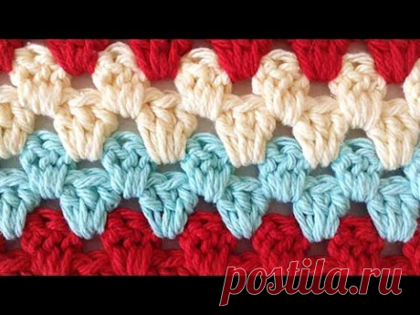 Stitch Repeat Granny Rows Free Crochet Pattern - Right Handed