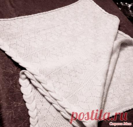 Плед двойной &quot;Гербера&quot; - Машинное вязание - Страна Мам