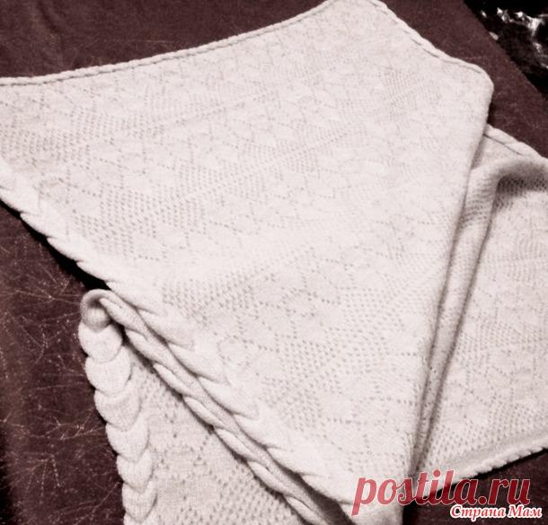 Плед двойной "Гербера" - Машинное вязание - Страна Мам