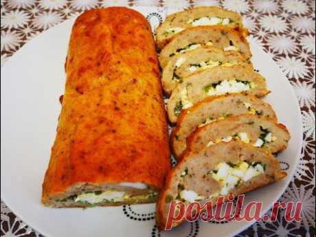 Закуска рецепт РЫБНЫЙ РУЛЕТ с яйцом и луком Рулет рецепт Холодная закуска на ПРАЗДНИЧНЫЙ стол