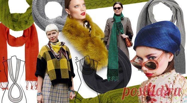 5 новых способов носить шарф осенью и зимой | Мода