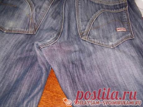 Профессиональная штопка джинсов