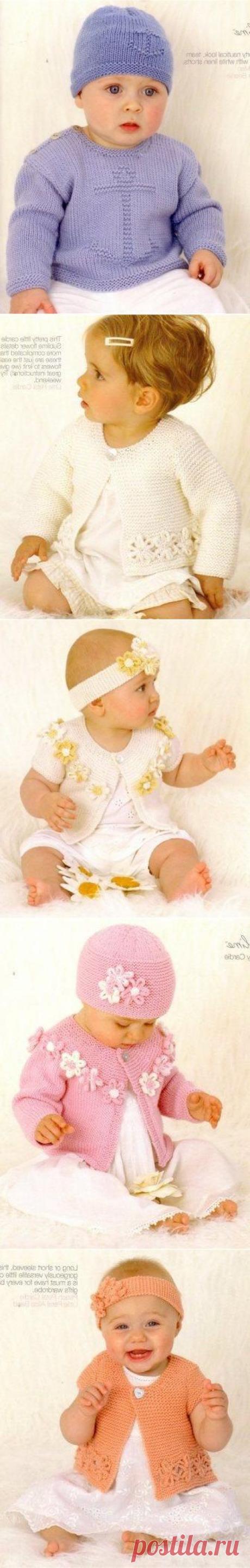 Вязание кофточек для малышей спицами
