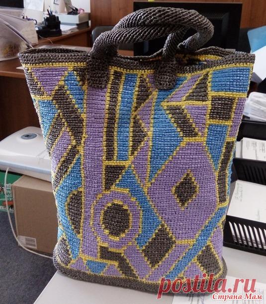 . Сумка крючком из пакетов 