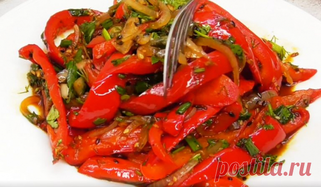 Никогда не ела настолько вкусный салат из перцев. Теперь буду делать постоянно: даже на все праздники