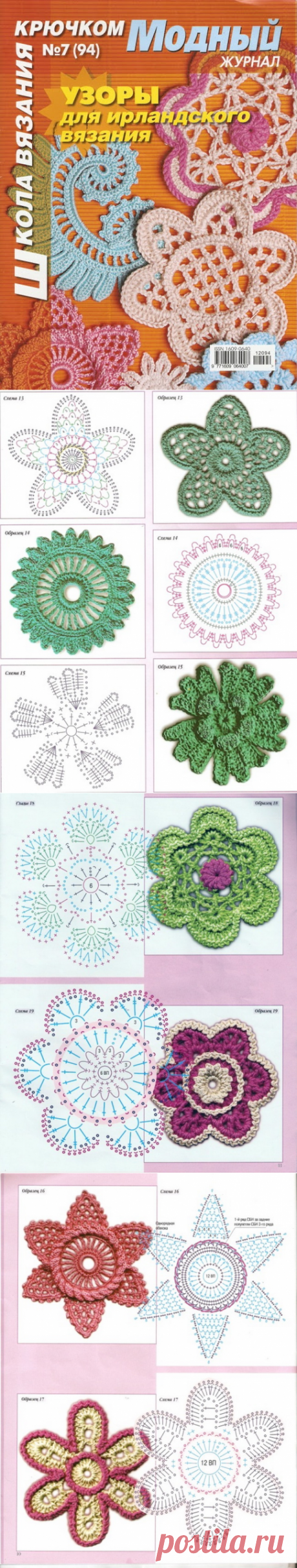 Модный журнал. Узоры для ирландского вязания № 3