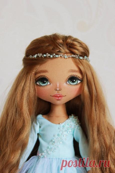OOAK art textile doll craft doll fabric interior doll