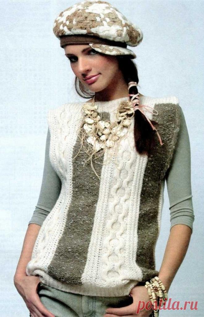 Вязание спицами женского жилета - 115 фото, описание, схемы и инструкции от мастеров