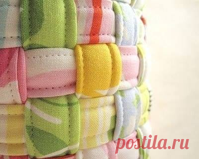 Плетем корзинку из полосок ткани — Сделай сам, идеи для творчества - DIY Ideas