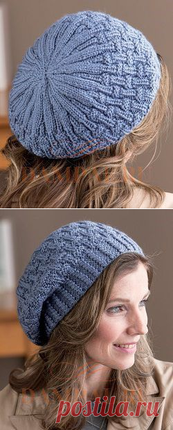 Простая вязаная шапка | DAMские PALьчики. ru