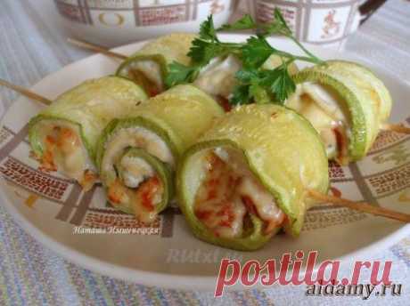 Суперские рулетики из кабачков с куриным мясом » Любимые рецепты