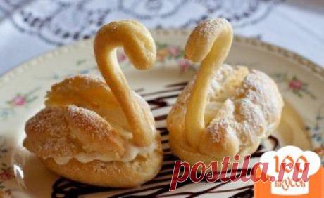 Эклеры-лебеди - пошаговый рецепт с фото. Как приготовить.
