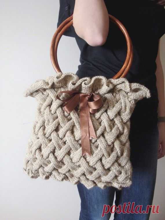 (434) Christmas gift - Cute chic one of a kind handmade braid bag