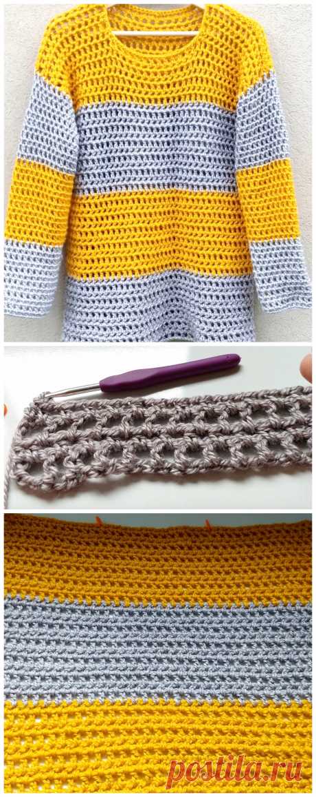 How To Crochet Stylish Sweater - Crochet Ideas