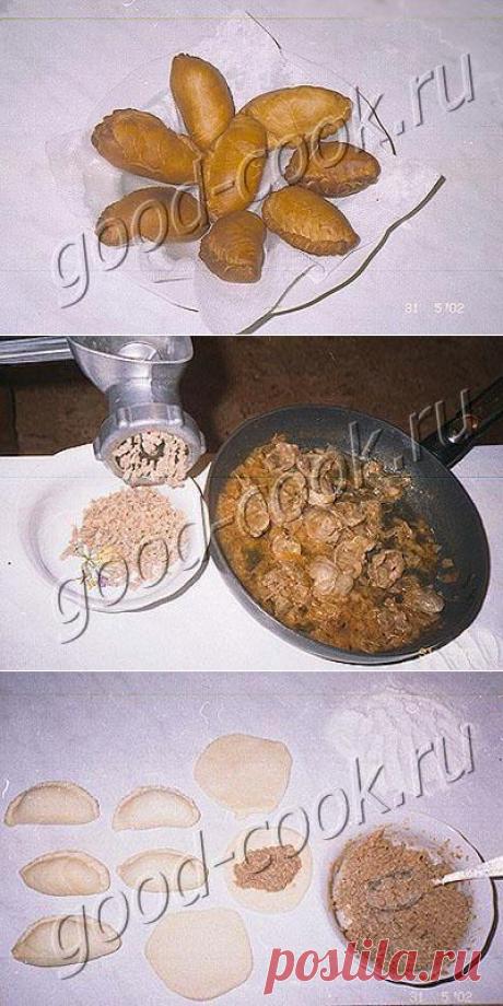 Хорошая кухня - жареные пирожки с куриными желудками. Кулинарная книга рецептов. Салаты, выпечка.