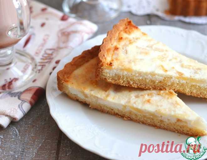 Песочный творожно-яблочный пирог – кулинарный рецепт