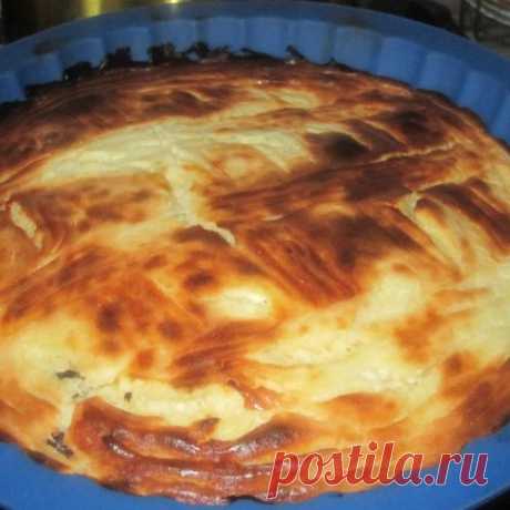 Творожная запеканка без муки ,очень вкусная .