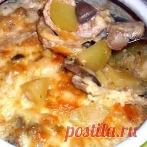 Жаркое из сердечек с грибами в горшочке или очень быстрый вкусный ужин :) - МирТесен