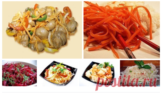 Топ-5 рецептов самых вкусных салатов по-корейски Сохрани рецепты!