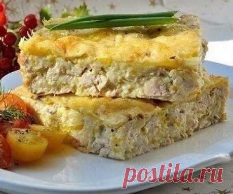 Легкий куриный пирог-запеканка