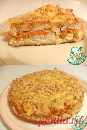 Запеченая рубленая курица на хлебной "подушке" | Вкус жизни