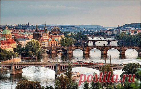 Мосты через реку Влтава, Прага, Чехия