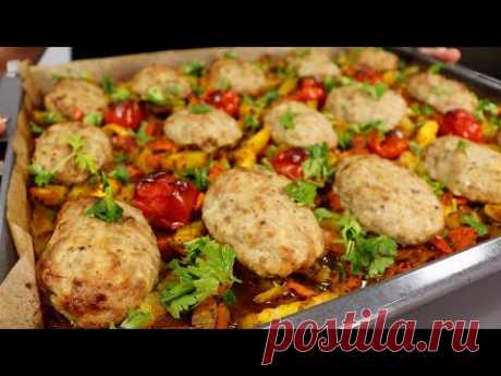 Если ВКУСНЫЙ ОБЕД, то только такой! ОЧЕНЬ вкусно и просто! Котлеты с овощами в духовке