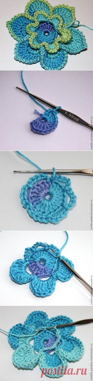 Вяжем крючком цветы