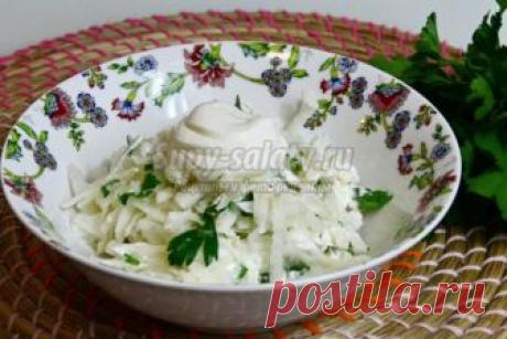 Салат из чёрной редьки. Рецепт с пошаговыми фото