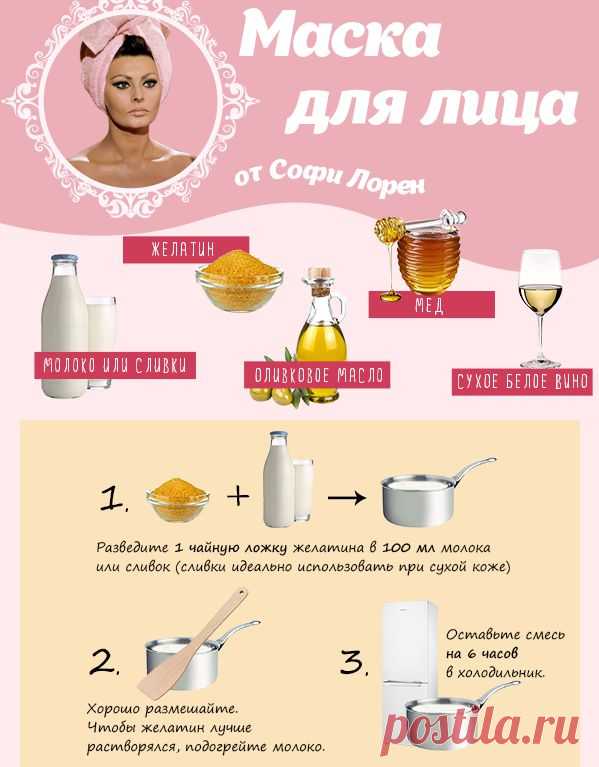 Маска от Софи Лорен: как сохранить молодость надолго Кликайте на фото, чтобы прочитать ⤴